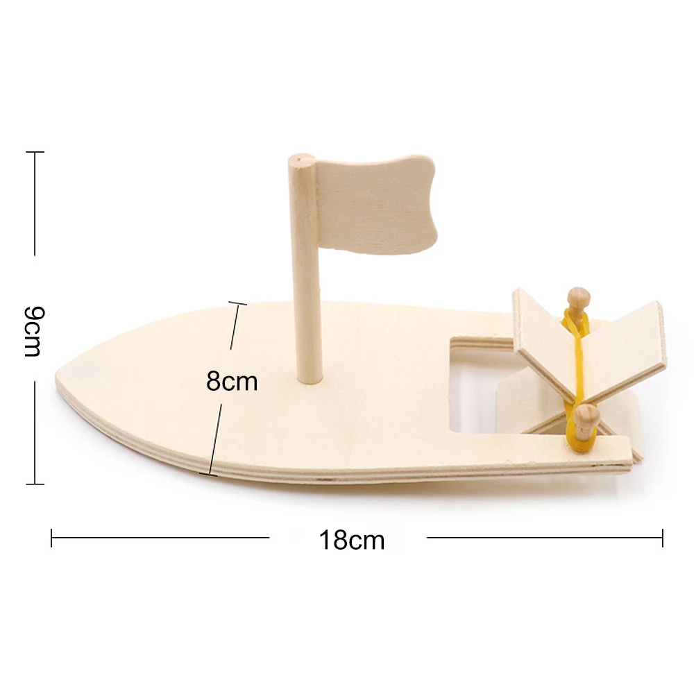 

Kids Wooden DIY Sailboat Model Kindergarten Children Painted DIY Boat Handmade Kits Educational Puzzle Toys