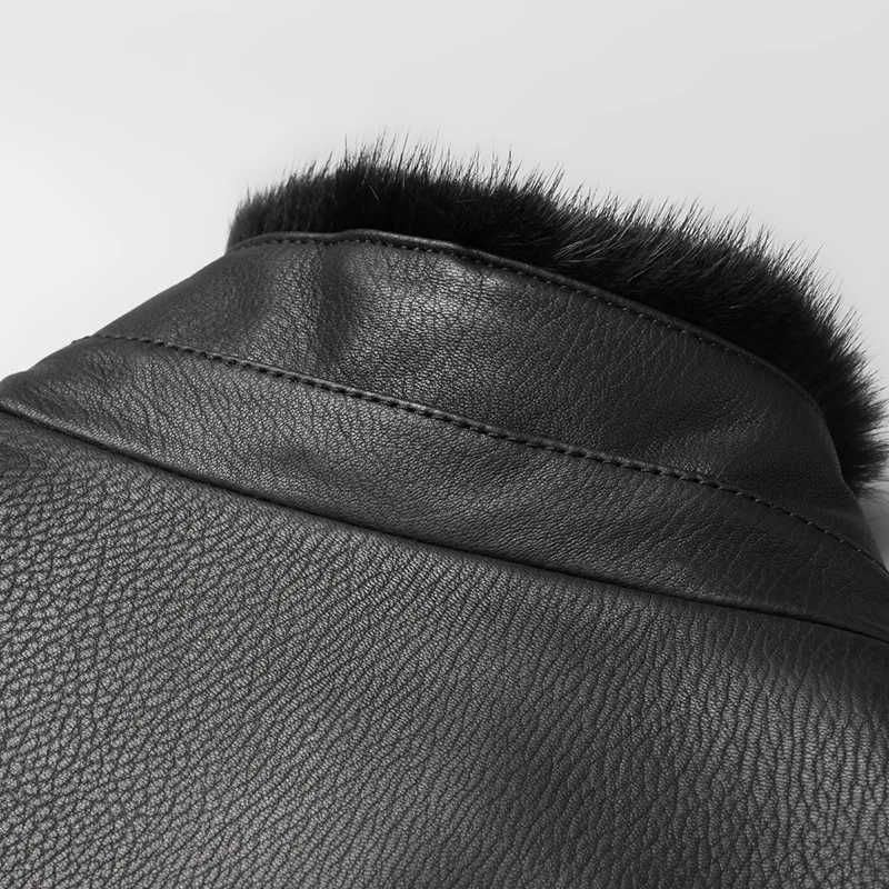 DK Роскошная Одежда из натурального меха норки овечья кожа высшего качества