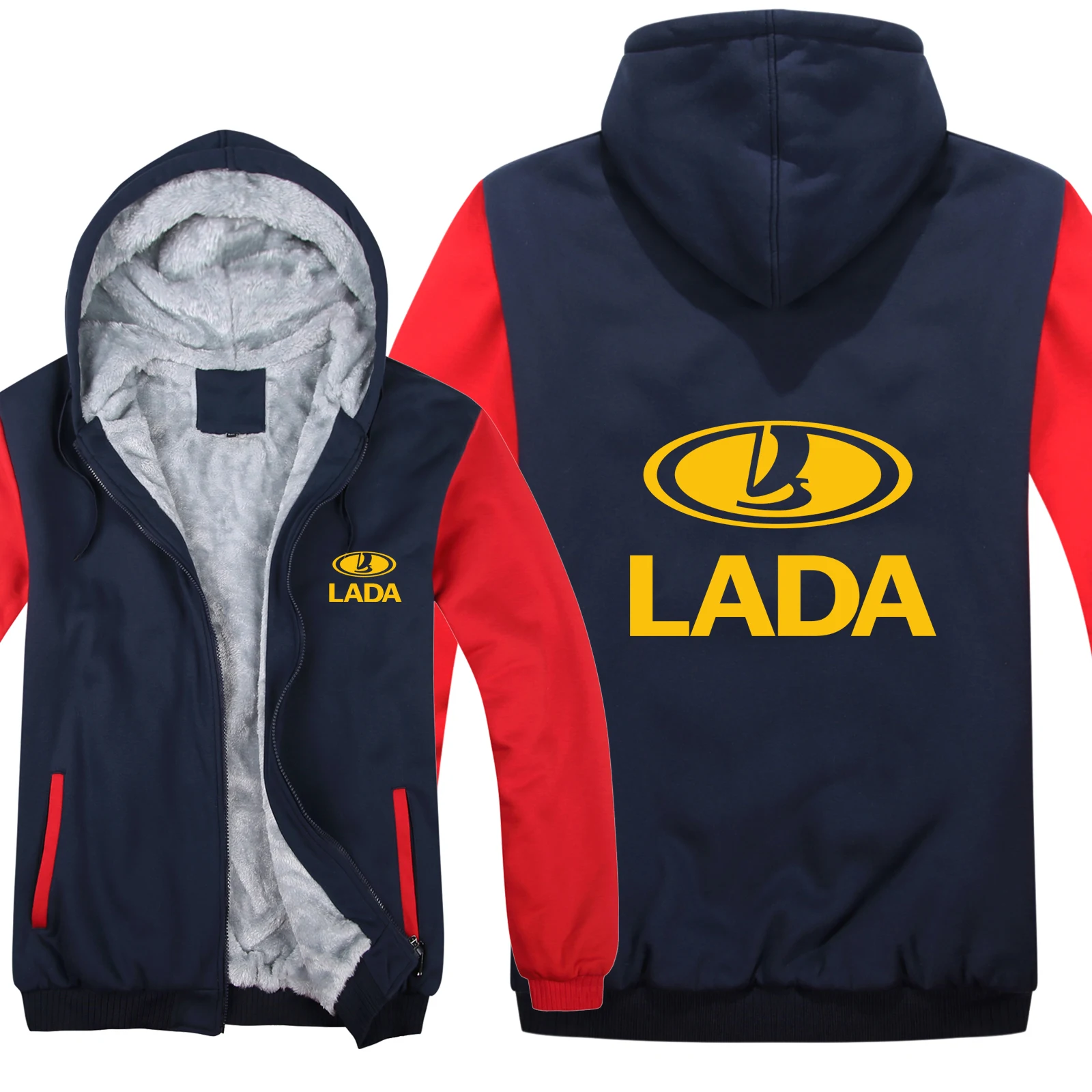 

NEW For Russia Car LADA Hoodies Men Pullover Wool Liner Jacket Sweatshirts Hoody Fashion Coat f0