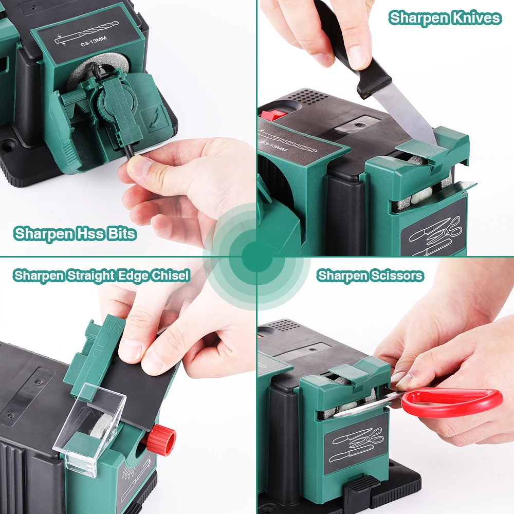 

65W Knife Sharpener Multifunction Sharpener Sharpen Twist Drill Sharpening Scissor Chisel Grinding Tool