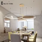 Кольцевые светодиодные люстры, светильник для гостиной, спальни, столовой, кухни, потолочное крепление, подвессветильник Па