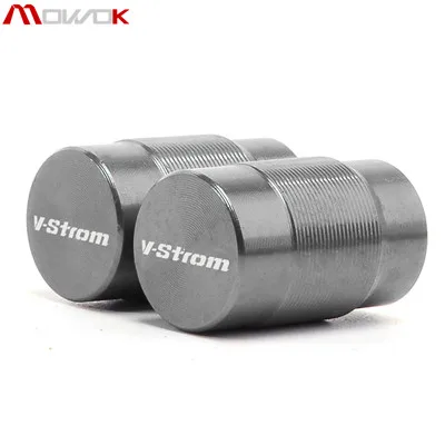 Titanium Для SUZUKI V-Strom 650/DL650 1000/DL1000 250 МОТОЦИКЛ CNC алюминиевые аксессуары крышки стержня вентиля шины CNC воздухонепроницаемые крышки - Цвет: Titanium