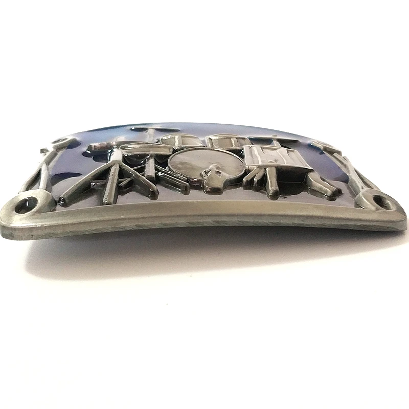 3D рок музыки Стиль ремень для барабана с декоративной металлической пряжкой и