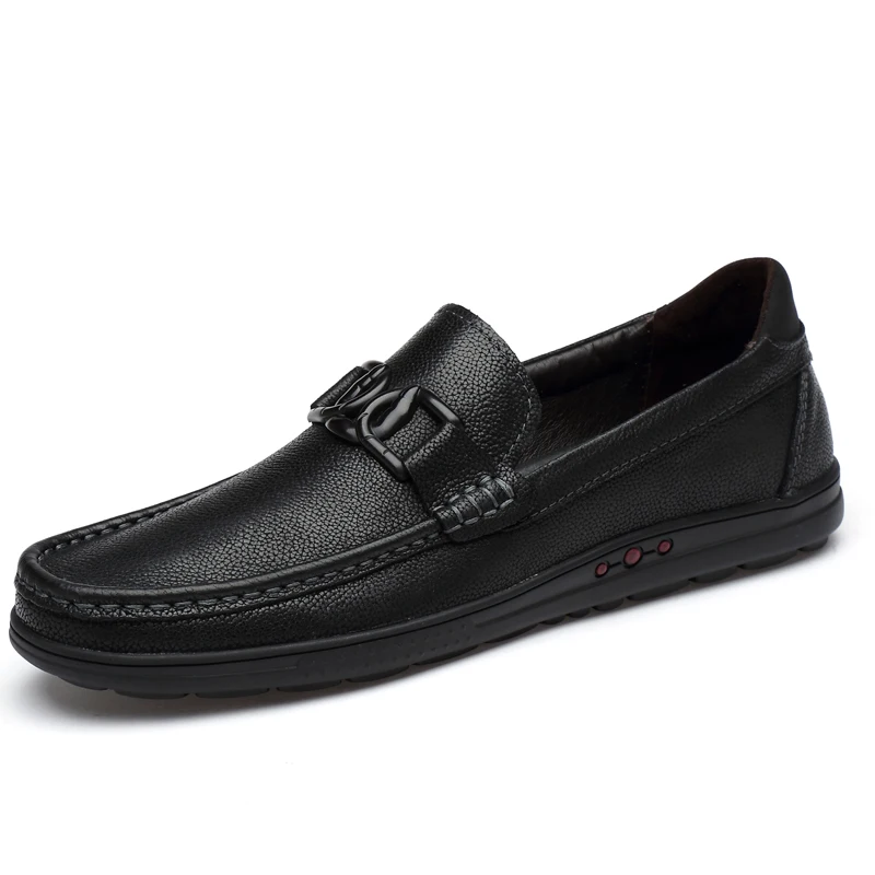 CLAXNEO Man Leather Shoes Slip on Summer Autumn Male Moccasins Design Boat Shoe Genuine Leather clax Man Loafers Big Size