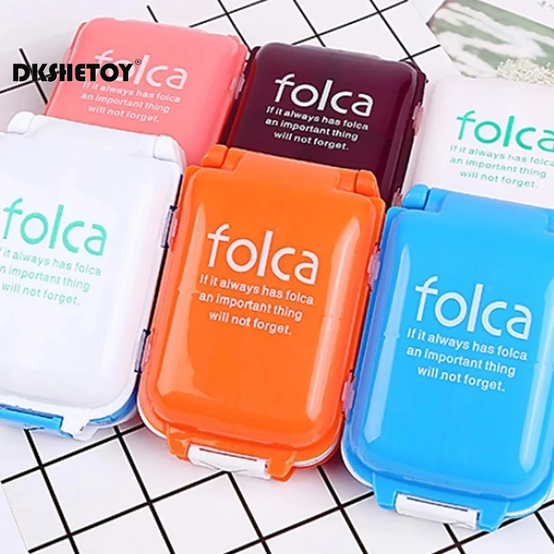 Pocket Pill case Folding Multi-layer Medicine Pills Storage cases Vitamin Drug  Box organizer Container pharmacy Box coffret