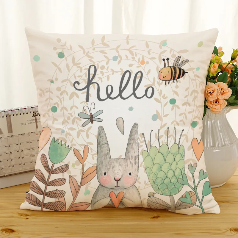 Чехол-Подушка с кроликом в стиле Счастливой Пасхи домашний декор наволочка для
