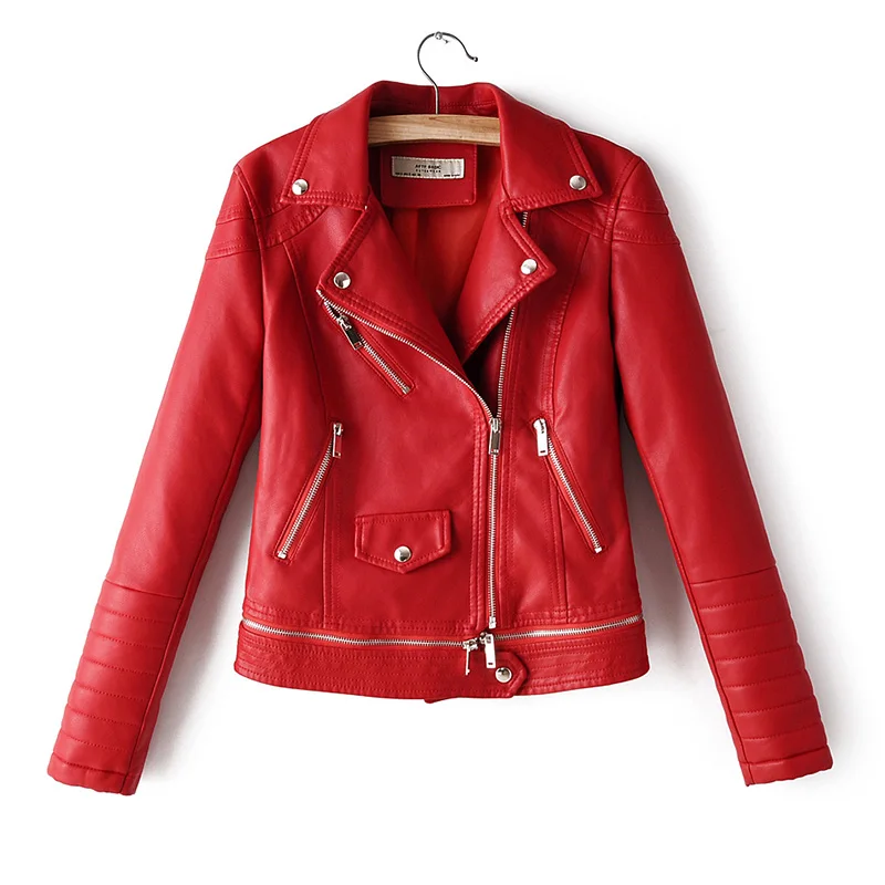 Fitaylor осень из PU искусственной мягкой кожи Куртки женские пальто на молнии с