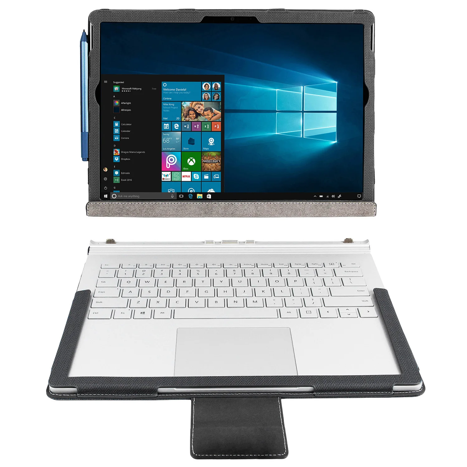Новая обновленная версия чехол для ноутбука для microsoft Surface Book 2 13,5-дюймов-Премиум PU съемный флип-чехол-книжка