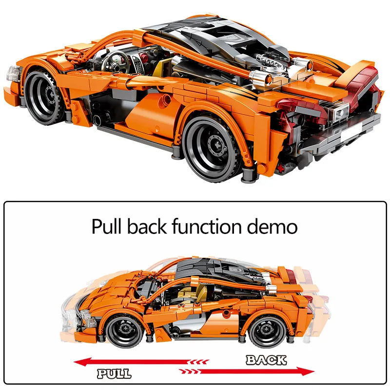 

708pcs Creator City Pull Back Vehicle Building Blocks Technic Racing Car Model Bricks Toys for Children Gifts