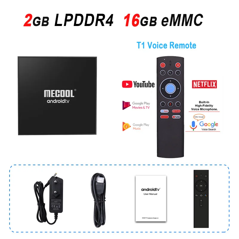 2GB 16GB T1 MECOOL KM9 Pro Классический Android 9,0 tv Box Google Сертифицированный Amlogic S905X2 2GB DDR4 16GB 2,4G Wifi BT4.0 медиаплеер телеприставка - Color: 2GB 16GB T1