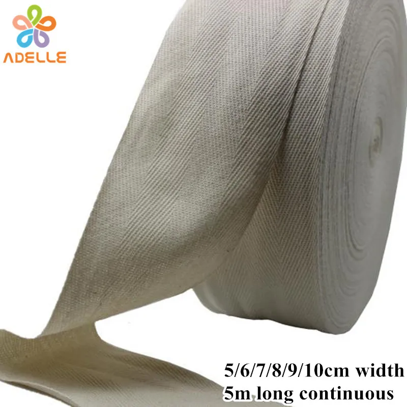 5/6/7/8/9/10cm Ultra width 100% Cotton tape/webbing/ribbon Natural Color Weight lose leg belly Wrapping Bondage Free shipping 5m | Дом и сад
