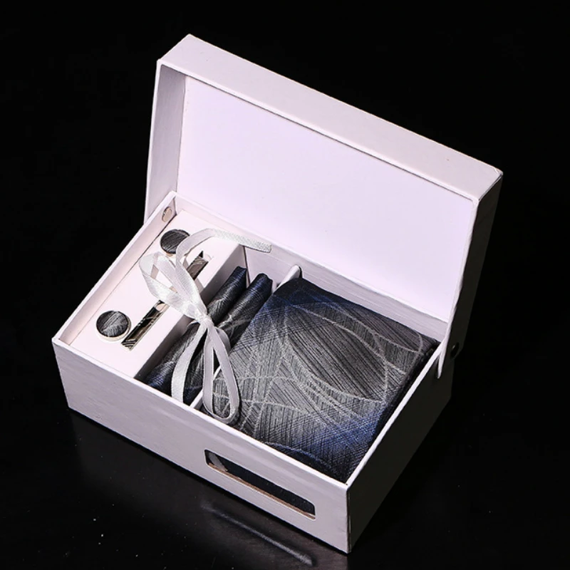 

2020 New Men Ties Set Silk Jacquard Woven Neck Tie Suit Wedding Gifts Men Accessories Tie Six Sets Gifts for Men Fashion Bow Tie
