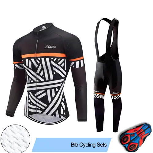 Bib Cycling Set Phtxolue Pro одежда для велоспорта велосипедные Джерси Униформа осень для мужчин Велоспорт Джерси Набор дорожный велосипед майки костюм для езды на горном велосипеде - Цвет: Bib Cycling Set