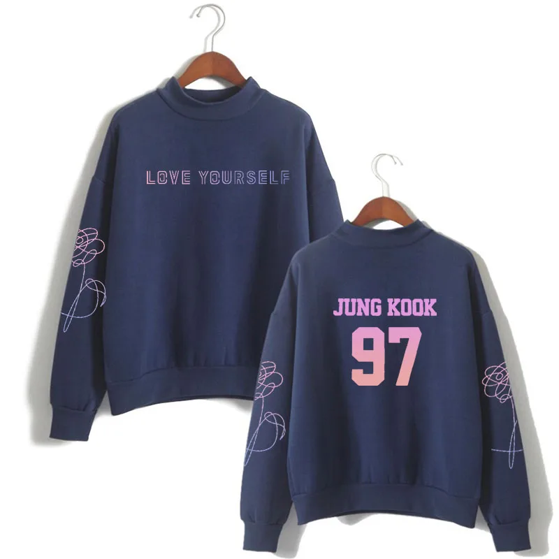 Jung kook 97 loveyourself Толстовка в стиле bangtan love yourself Женская harajuku kpop | одежда