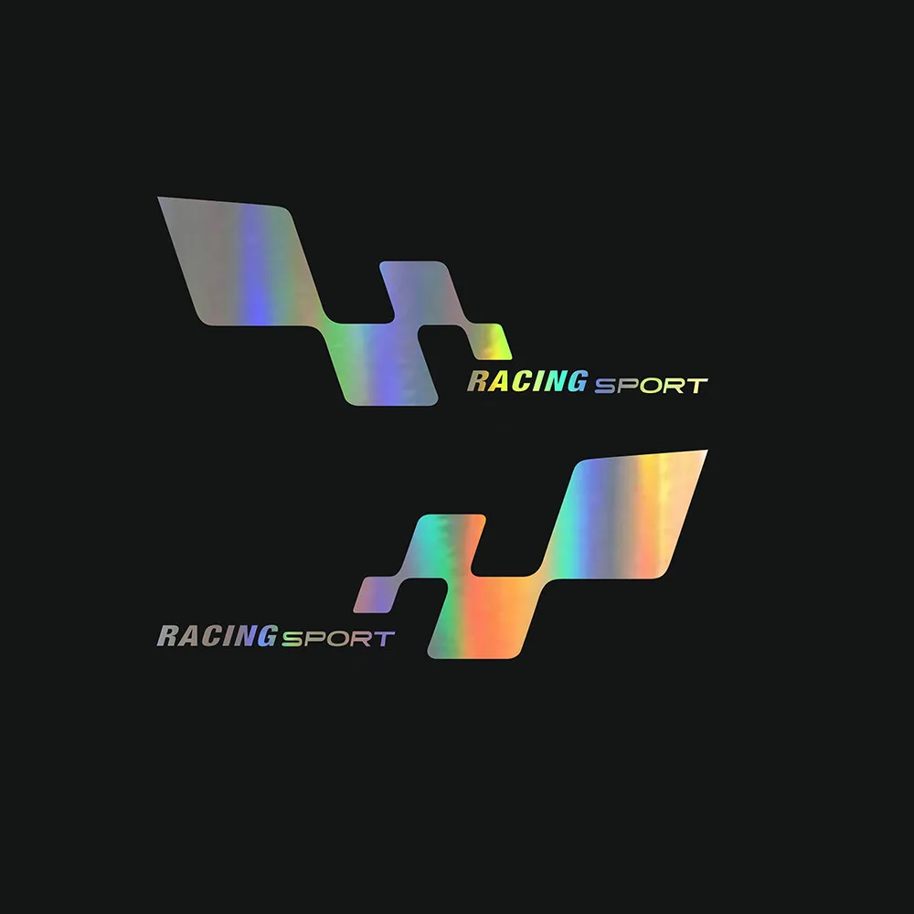 

Interesting Car Sticker Accessories Car Window RACING Sport Decoration Door Body PVC 14cm X 6cm Decal
