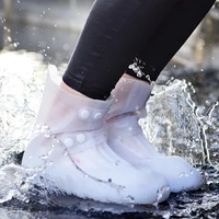 waterproof protector shoes boot cover unisex buckle rain shoe covers high top anti slip outdoor rainy thicken rain shoes cases
