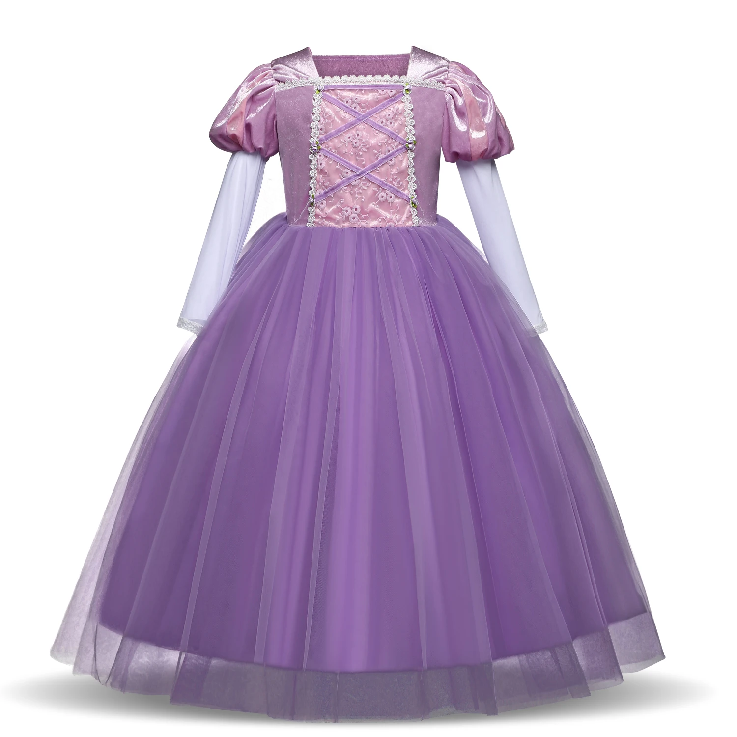 Платья для девочек платье принцессы королевы Одежда маскарада Костюм со