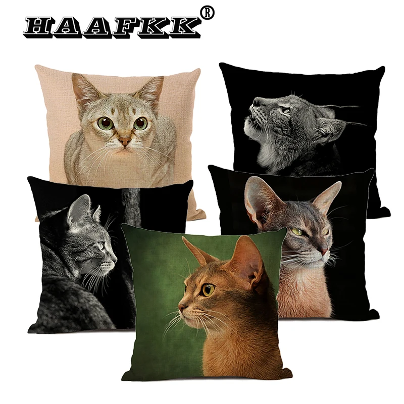 Наволочка с милым рисунком кошки домашняя диванная подушка Высококачественная