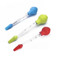 dropper pump pipe portable sauce oil tube turkey cooking pipette with cleaning brush silicone head barbecue tool with scale