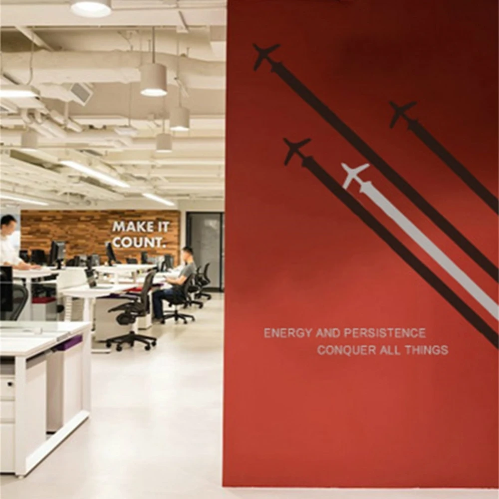 Настенный художественный плакат самолёт Геометрическая линия декоративная