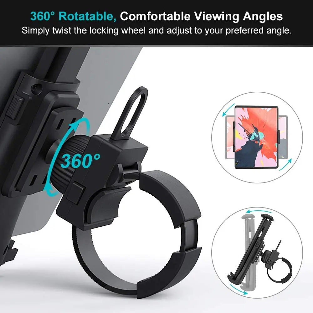 ibudim bike bicycle tablet holder universal 4 11 inch indoor gym treadmill handlebar tablet holder stand support for ipad iphone free global shipping