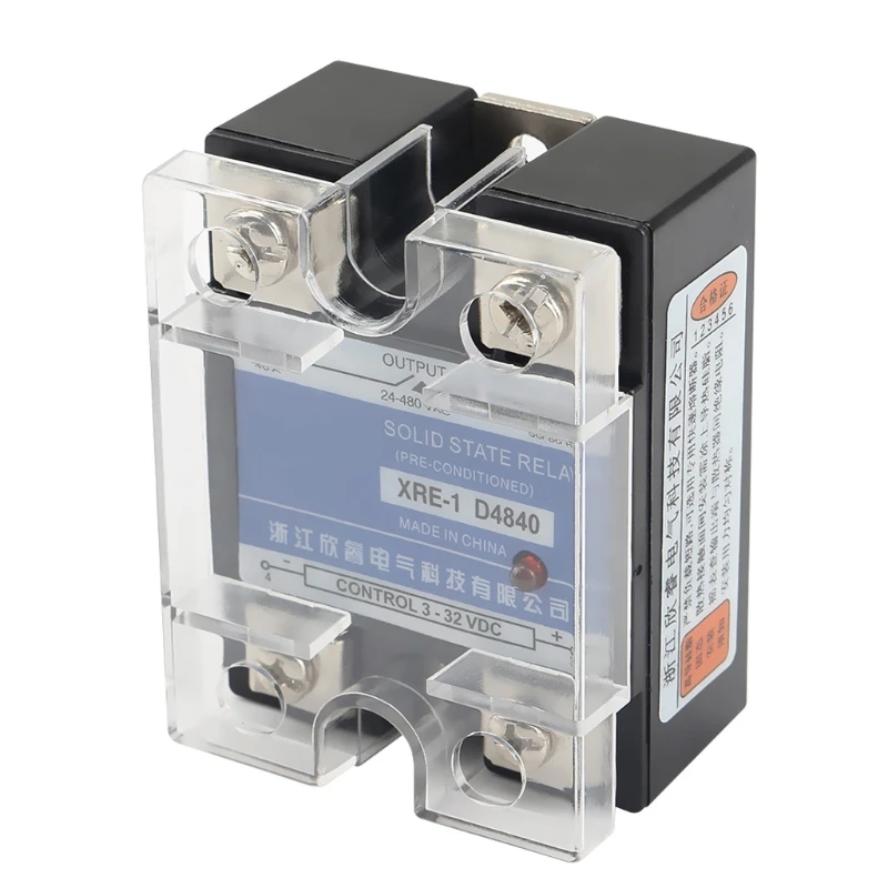

Single-Phase Solid State Relay DC Control AC SSR 40DA 1 Pack for 3D Printer