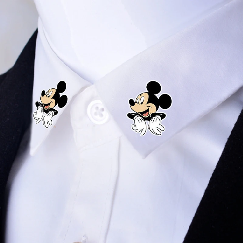 Модная заколка для лацканов с изображением Микки и Минни из мультфильма |