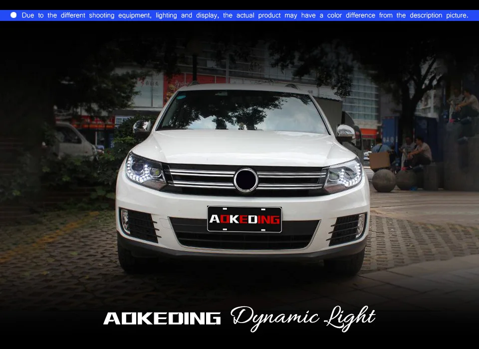 Head Lamp For Car VW Tiguan 2013- Headlights Fog Lights Daytime Running Lights DRL H7 LED Bi Xenon Bulb Car Accessories