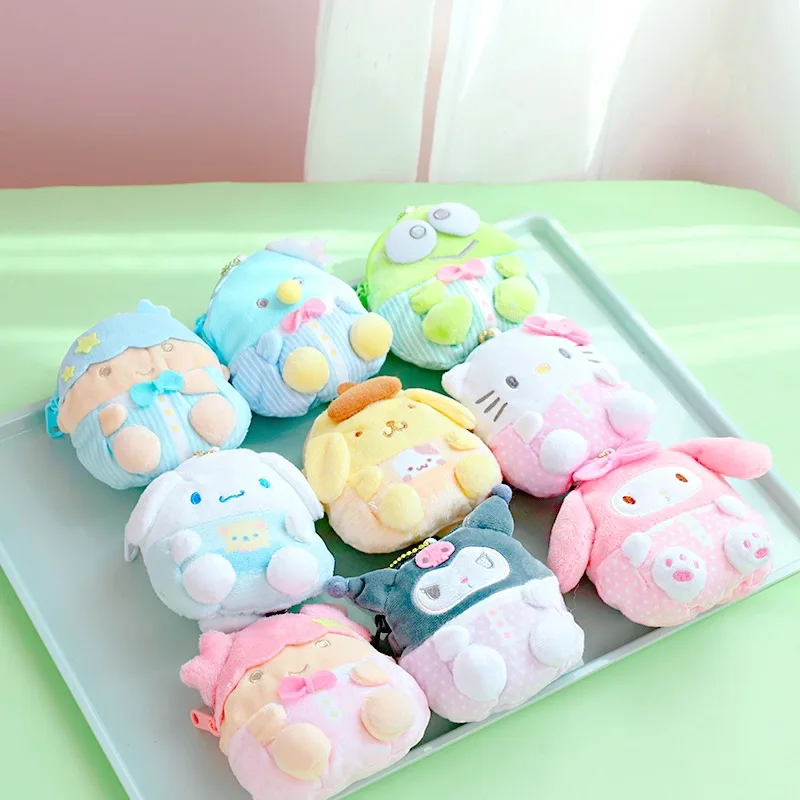 8 см мультфильм Sanrio My Melody Kuromi Kitty Cinnamoroll PC плюшевая собака аниме игрушка Кошелек