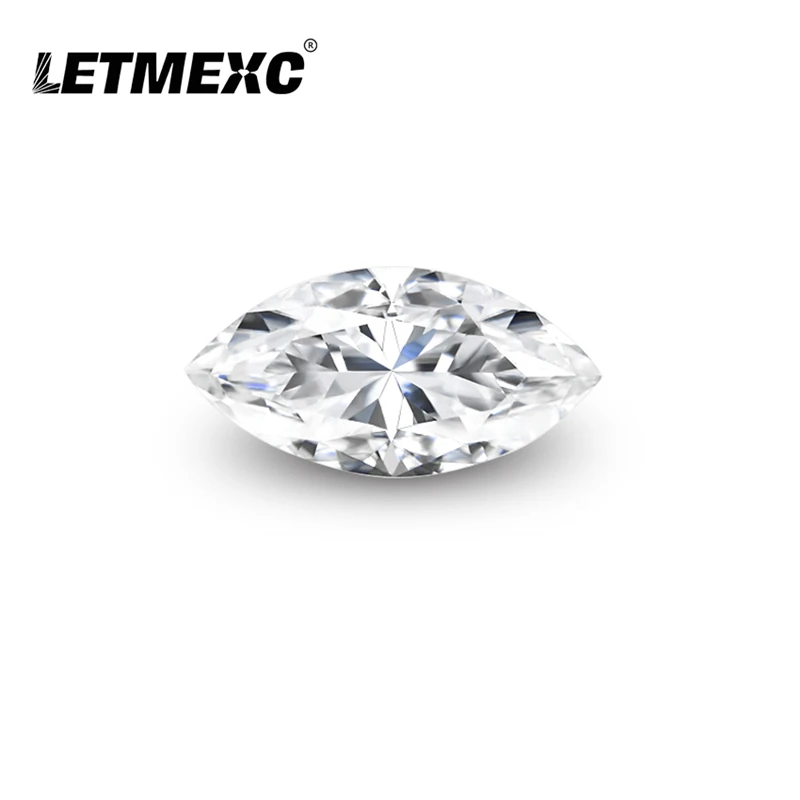 

Letmexc NEW Moissanite Gemstone Lab Diamond Marquise Cut VVS1 Positive Passed Presidium Multi III Diamond Tester
