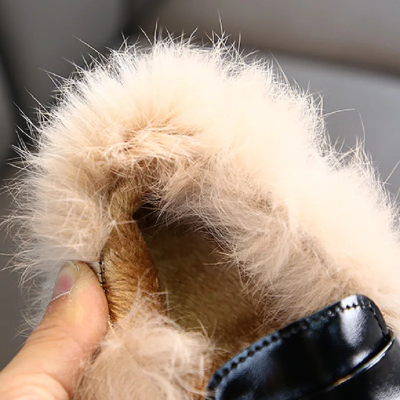 Обувь на плоской подошве для девочек коллекция 2019 года модная зимняя теплая