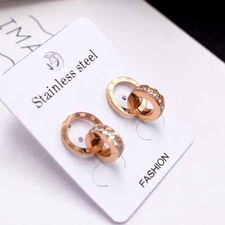 

Rome Numberal Cubic Zirconia earrings for Women Ins Hot fashion Earring Jewelry for office lady