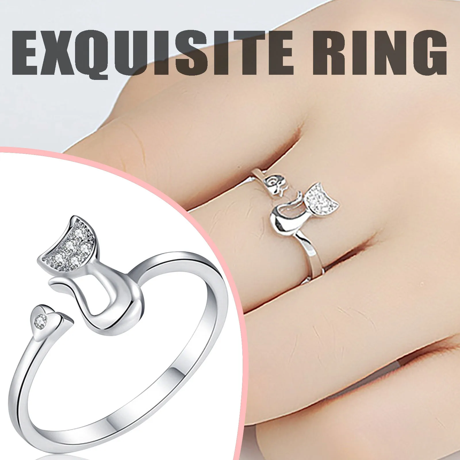 2021 модные креативные кольца креативное маленькое свежее циркониевое кольцо с