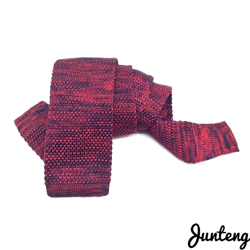 Модный мужской вязаный галстук разноцветные узкие тонкие тканые простые