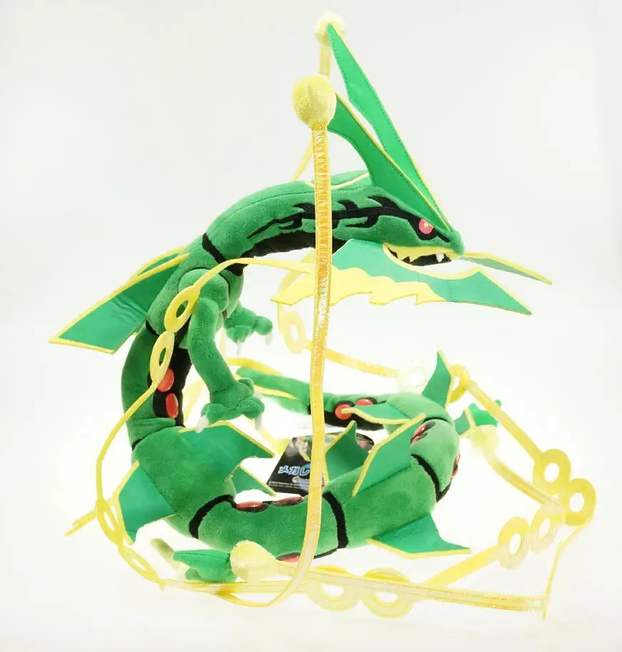 Покемон Мега супер Rayquaza Плюшевые игрушки Драконы 80 см|Персонажи мультфильмов и