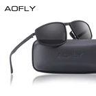 Мужские солнцезащитные очки с прямоугольной оправой AOFLY, винтажные поляризационные очки в стиле ретро для вождения, UV400