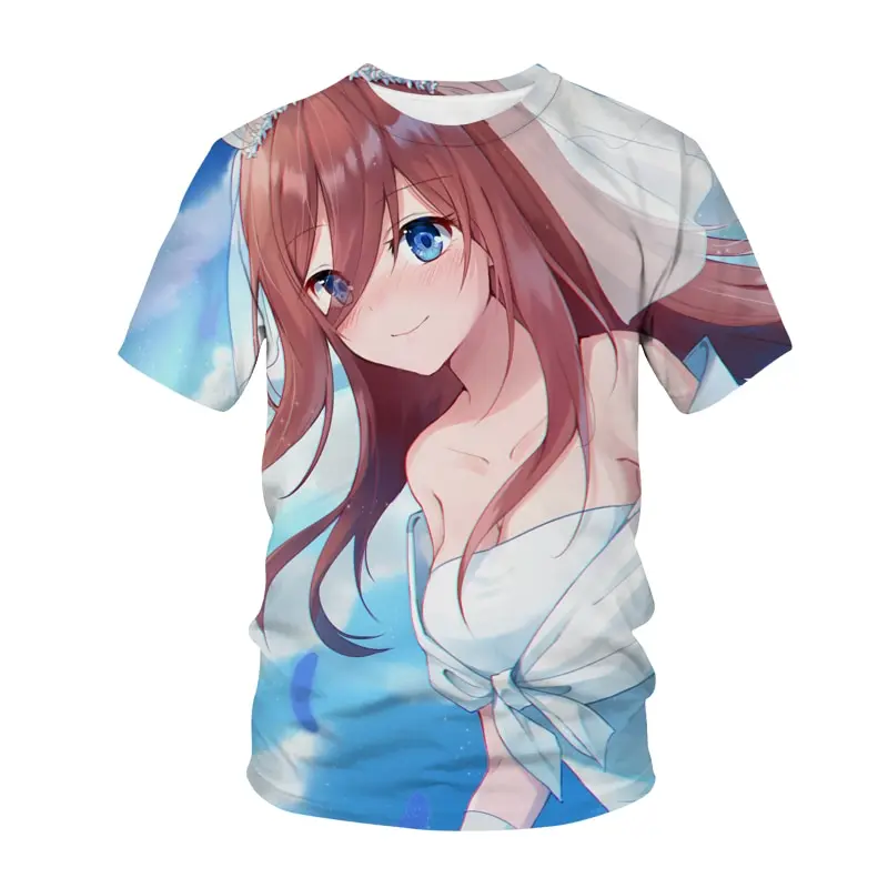 

The Quintessential Quintuplets 3D Print T-Shirt Anime Kawaii Sexy Girl Streetwear Men Women Fashion T Shirt Harajuku Tshirt Tops