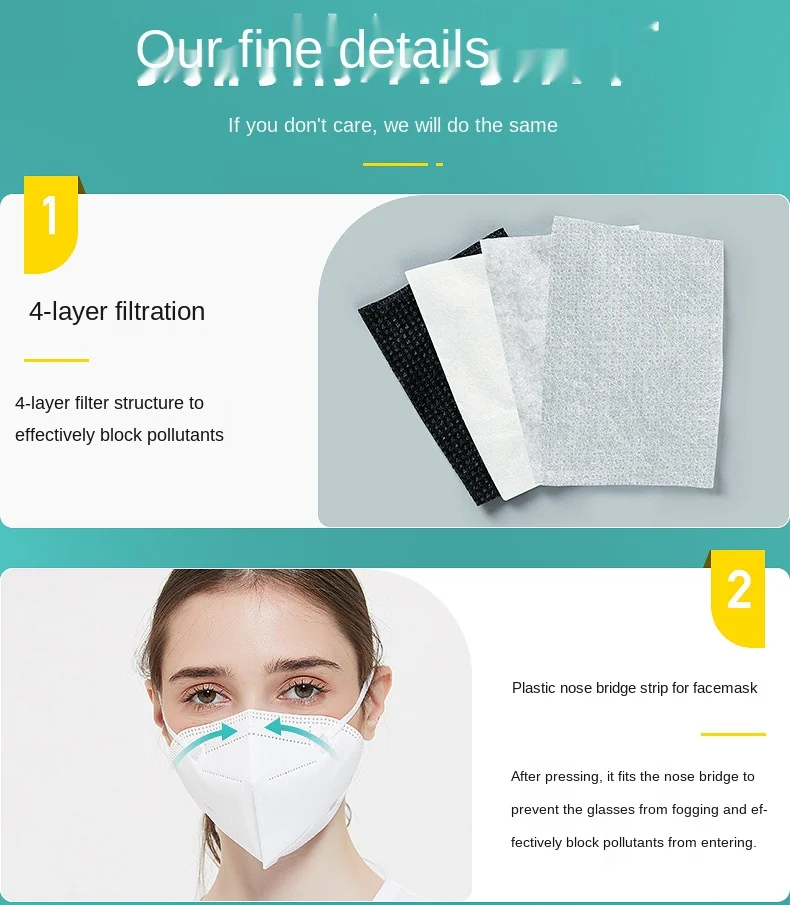 

20/60/80pcs reusable multi-layer protection dustproof kn95 mask mascara mask ffp2 certified ceKNkn95 mask unisex