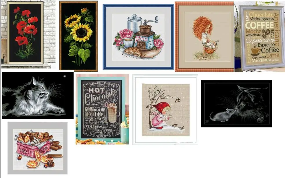 Красные цветы из мака вышивка крестиком посылка наборы растений aida набор для