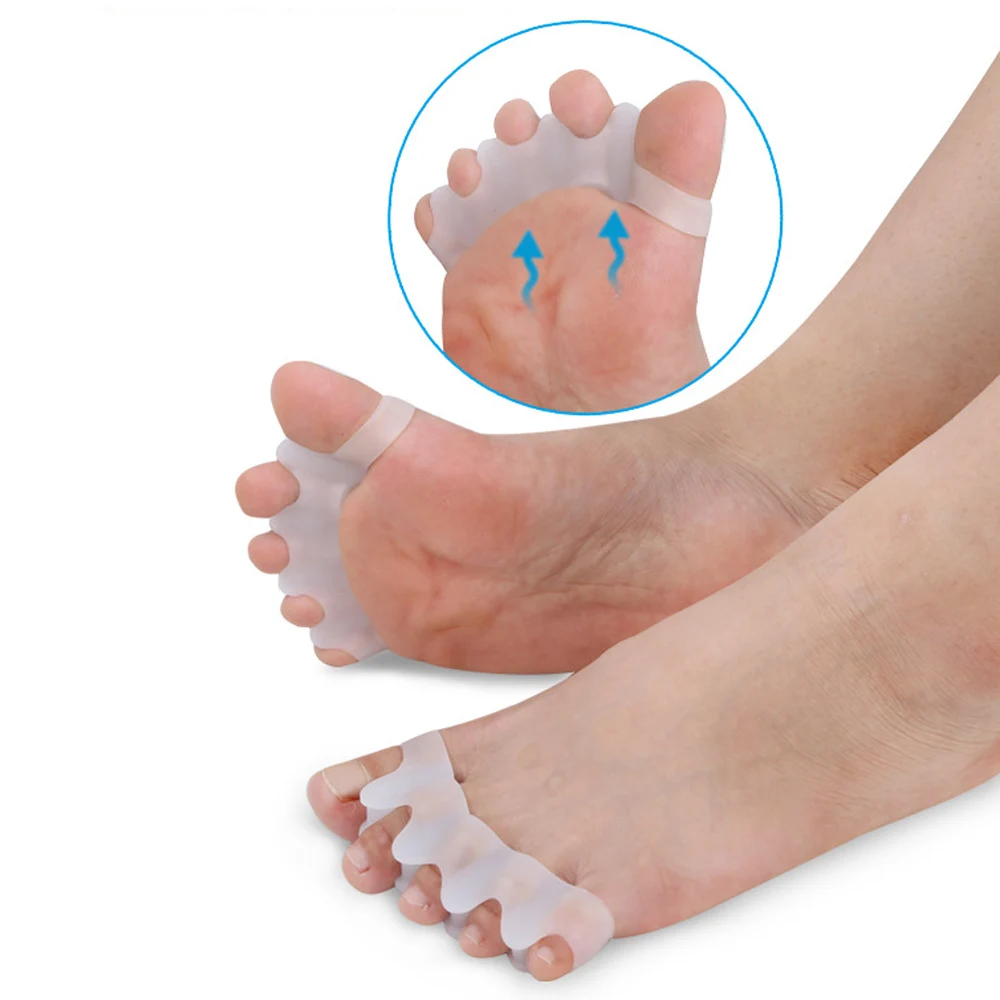 

1 Pair Silicone Foot Care Gel Bunion Protector Toe Separators Straightener Spreader Correctors Hallux Valgus Correction