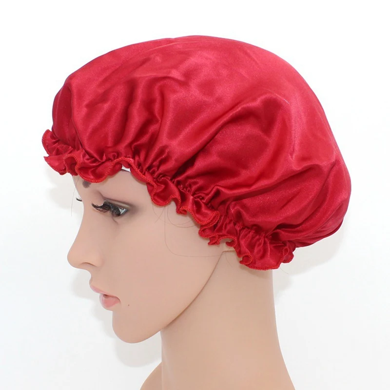 Головной убор из 100% шелка 2 шт. головной для ночного сна женская шапочка шелковая