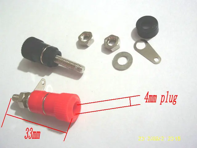 

40 PCS Binding Post Speaker Terminal for 4mm Banana plug red+black New