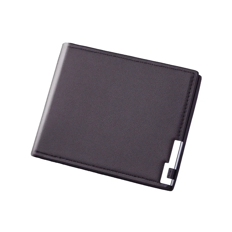 

NO.ONEPAU Men's short wallet multi-card position ultra-thin soft leather wallet US dollar clip money clip tide brand men wallet