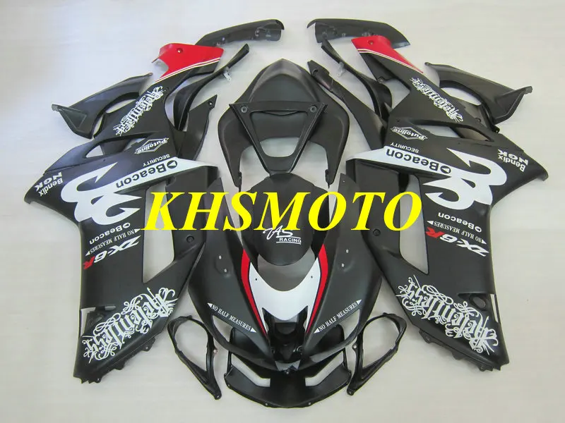 Комплект обтекателей под давлением для KAWASAKI Ninja ZX6R 636 07 08 ZX 6R 2007 2008 ABS белый черный