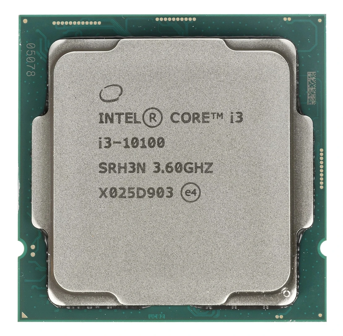 Процессор Intel Core i3 10100 3 6 ГГц 4 ядра 8 потоков L2 = 1 Мб L3 65 Вт LGA 1200 | Компьютеры и офис