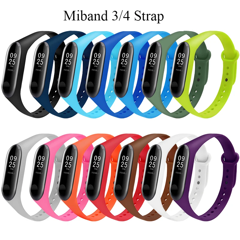 

Сменный ремешок для Mi Band 3 4, силиконовый браслет для Xiaomi Mi Band 3, Miband3, аксессуары для наручных часов