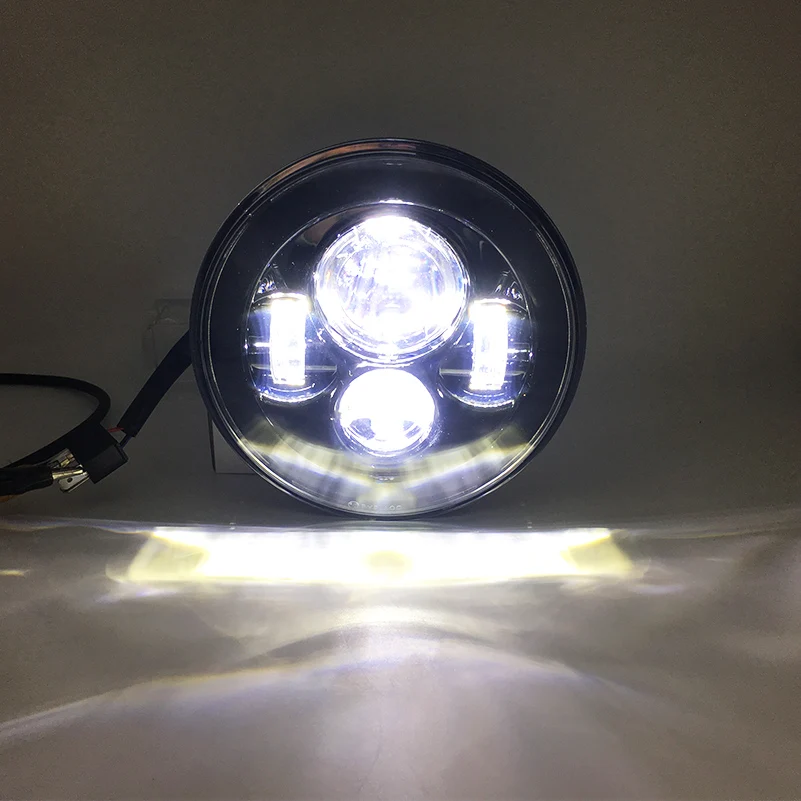 7 &quotсветодиодная Автомобильная фара мотоцикла H4 Phare фарол Moto фары с 4 5 дюймов
