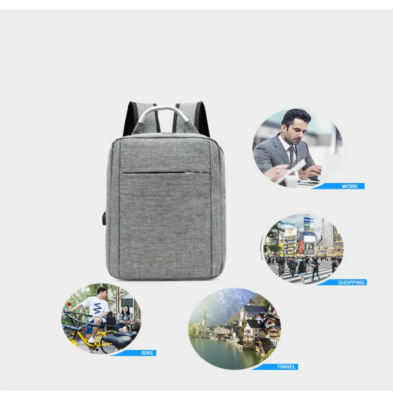 Мужской рюкзак с защитой от кражи зарядка через USB большой для ноутбука дорожная