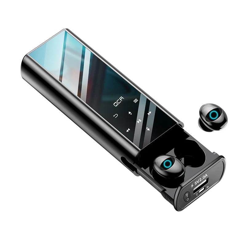 6000 мАч Q1 TWS Bluetooth наушники многофункциональные MP3 плеер фонари IPX7 Беспроводной