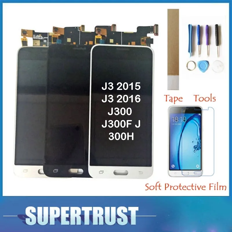 ЖК-дисплей с дигитайзером в сборе для Samsung Galaxy J3 2015 2016 J300 J300F J300H 3 цвета сенсорный